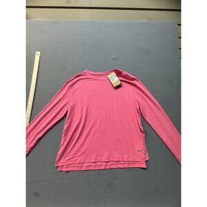 Nike  Dri-FIT Swoosh Women  Long Sleeve Sz M Pink  Brand New